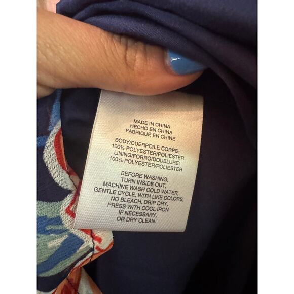 Jones New York Floral Smocked Neck Blouse PXS NWT Off-Shoulder. Boho Resort Top - Picture 8 of 8